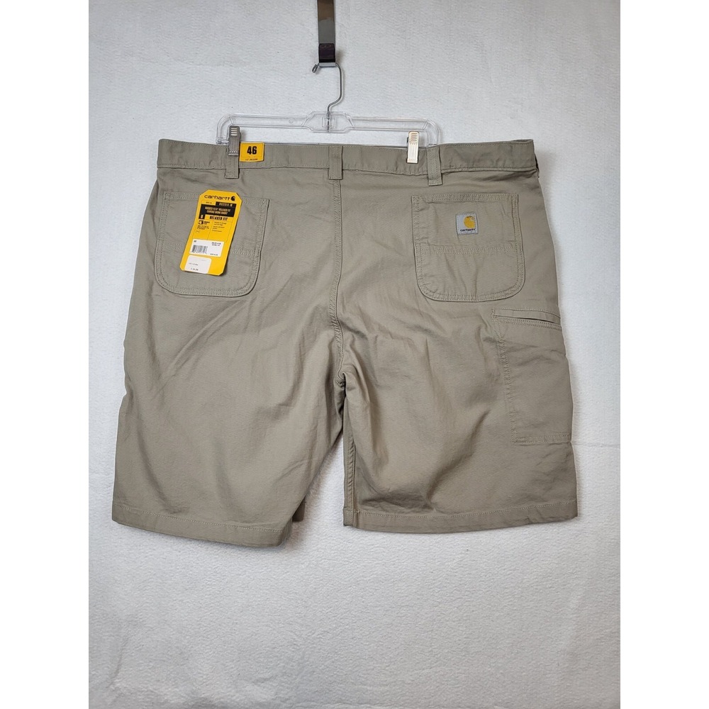 Carhartt Rugged Flex Relaxed Fit KHAKI Canvas Work Shorts BS2514-M Size 46 - Picture 6 of 7